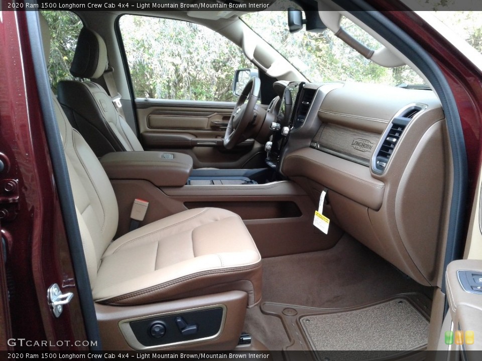 Light Mountain Brown/Mountain Brown Interior Front Seat for the 2020 Ram 1500 Longhorn Crew Cab 4x4 #136417120