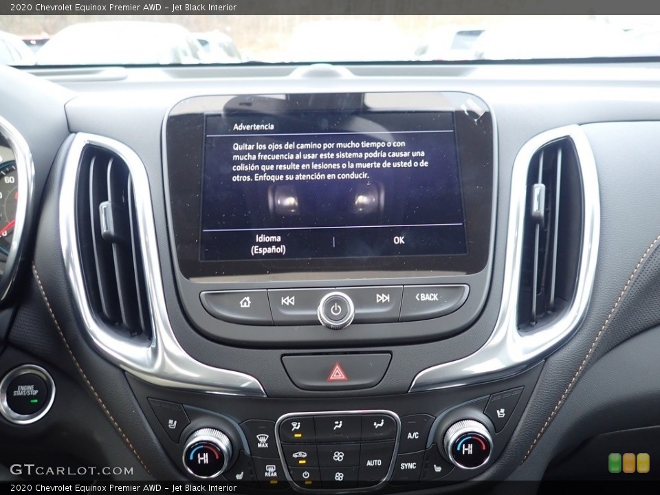 Jet Black Interior Controls for the 2020 Chevrolet Equinox Premier AWD #136423347