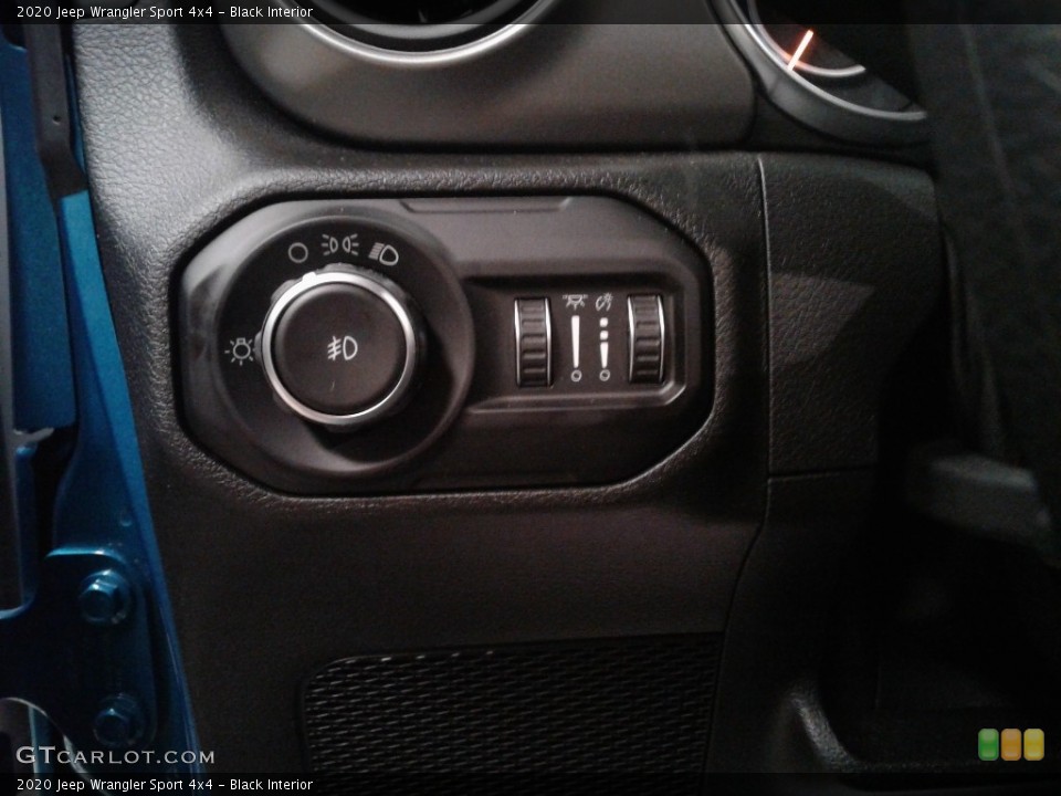 Black Interior Controls for the 2020 Jeep Wrangler Sport 4x4 #136424811