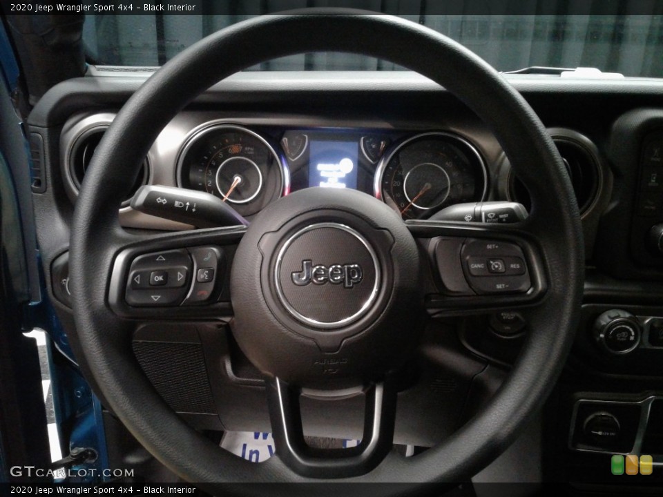 Black Interior Steering Wheel for the 2020 Jeep Wrangler Sport 4x4 #136424838
