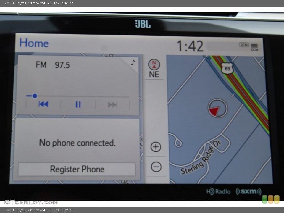 Black Interior Navigation for the 2020 Toyota Camry XSE #136427664
