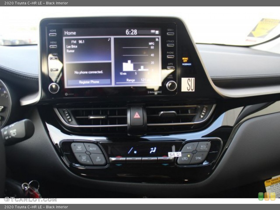 Black Interior Controls for the 2020 Toyota C-HR LE #136433301