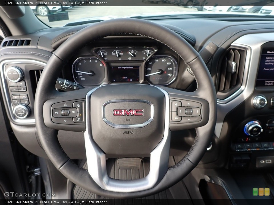 Jet Black Interior Steering Wheel for the 2020 GMC Sierra 1500 SLT Crew Cab 4WD #136434387