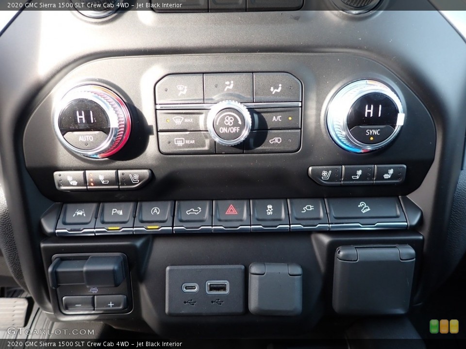 Jet Black Interior Controls for the 2020 GMC Sierra 1500 SLT Crew Cab 4WD #136434435