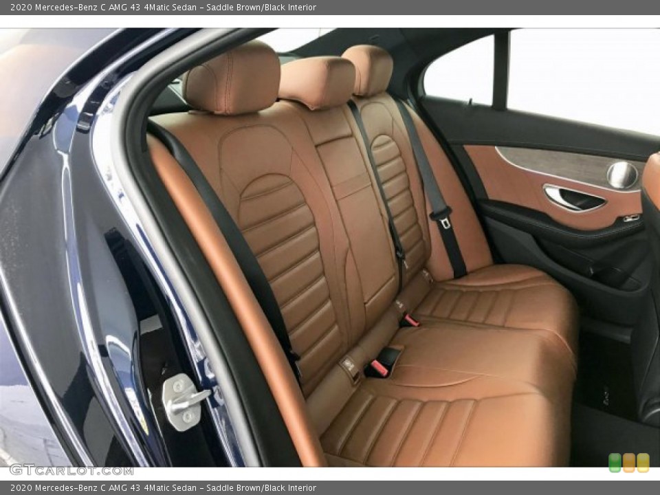 Saddle Brown/Black Interior Rear Seat for the 2020 Mercedes-Benz C AMG 43 4Matic Sedan #136436922