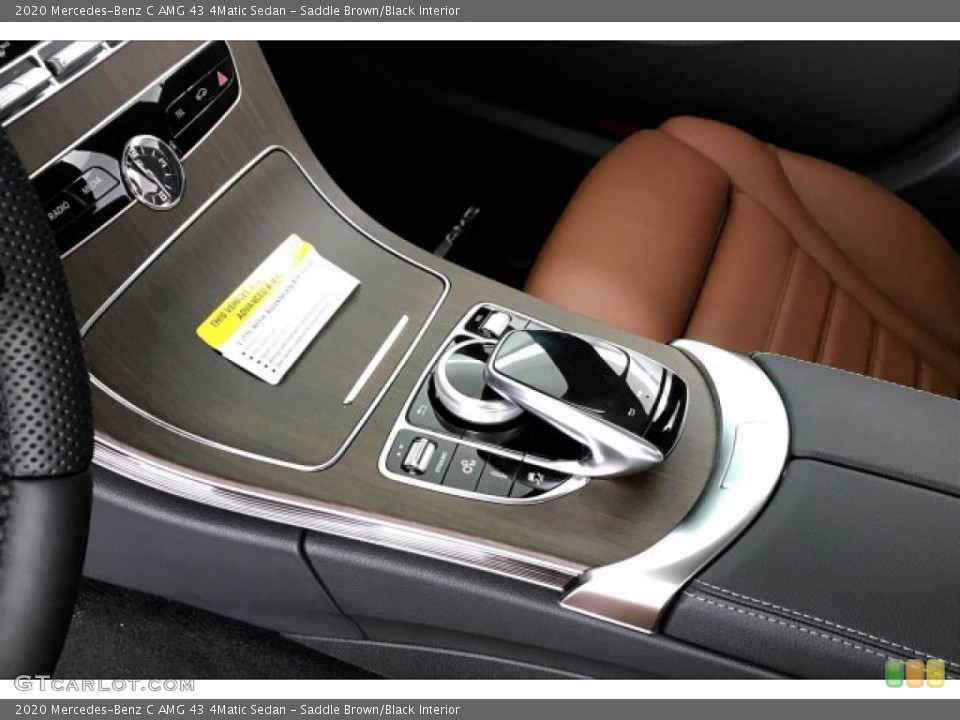 Saddle Brown/Black Interior Controls for the 2020 Mercedes-Benz C AMG 43 4Matic Sedan #136437099
