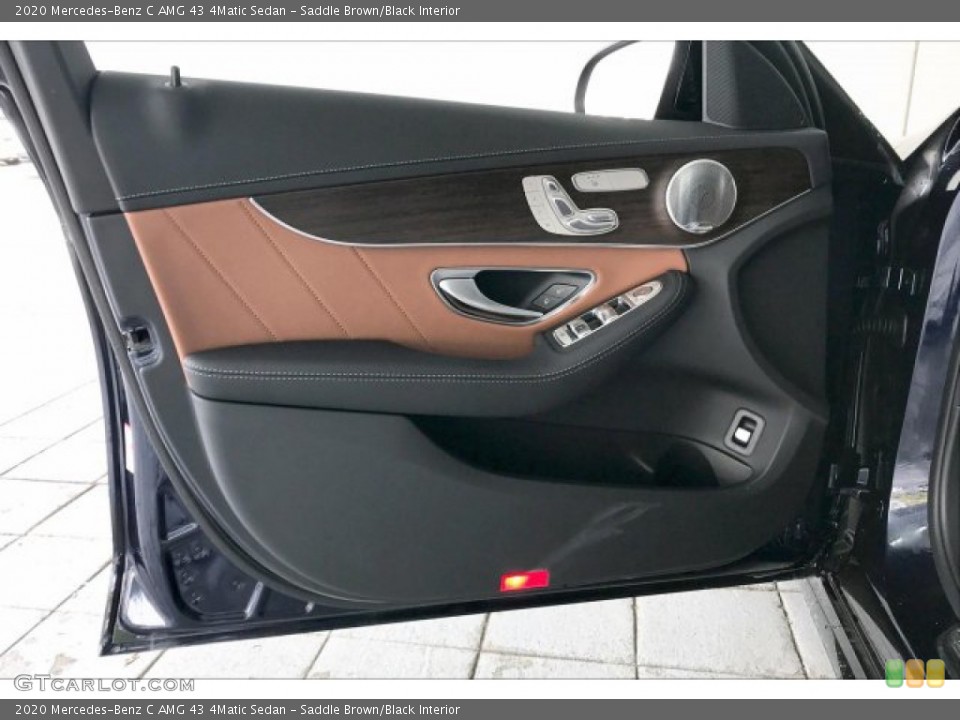 Saddle Brown/Black Interior Door Panel for the 2020 Mercedes-Benz C AMG 43 4Matic Sedan #136437144