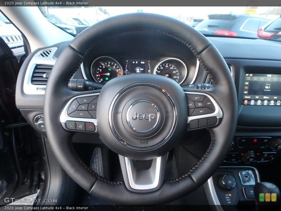 Black Interior Steering Wheel for the 2020 Jeep Compass Latitude 4x4 #136437585