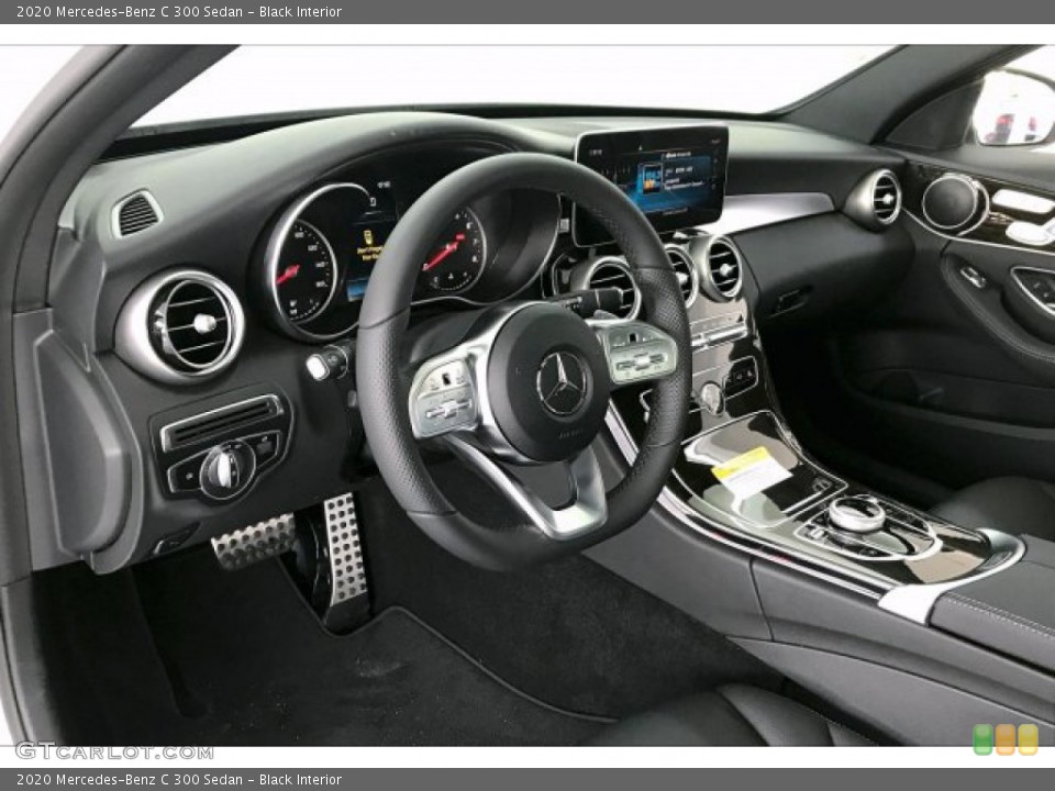 Black Interior Dashboard for the 2020 Mercedes-Benz C 300 Sedan #136437963