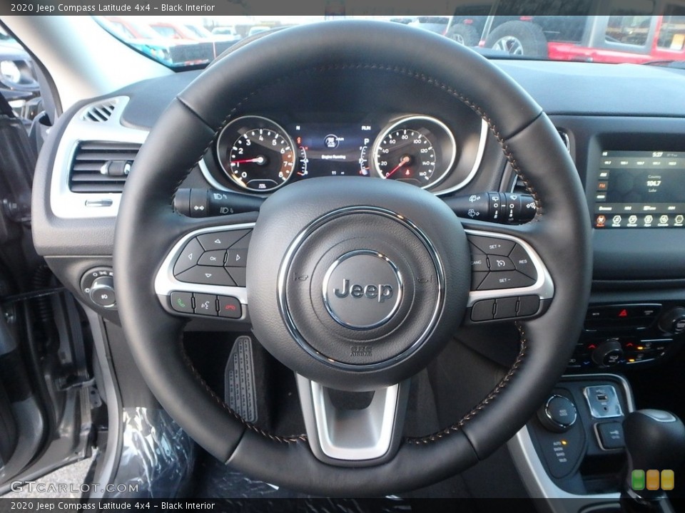 Black Interior Steering Wheel for the 2020 Jeep Compass Latitude 4x4 #136438413
