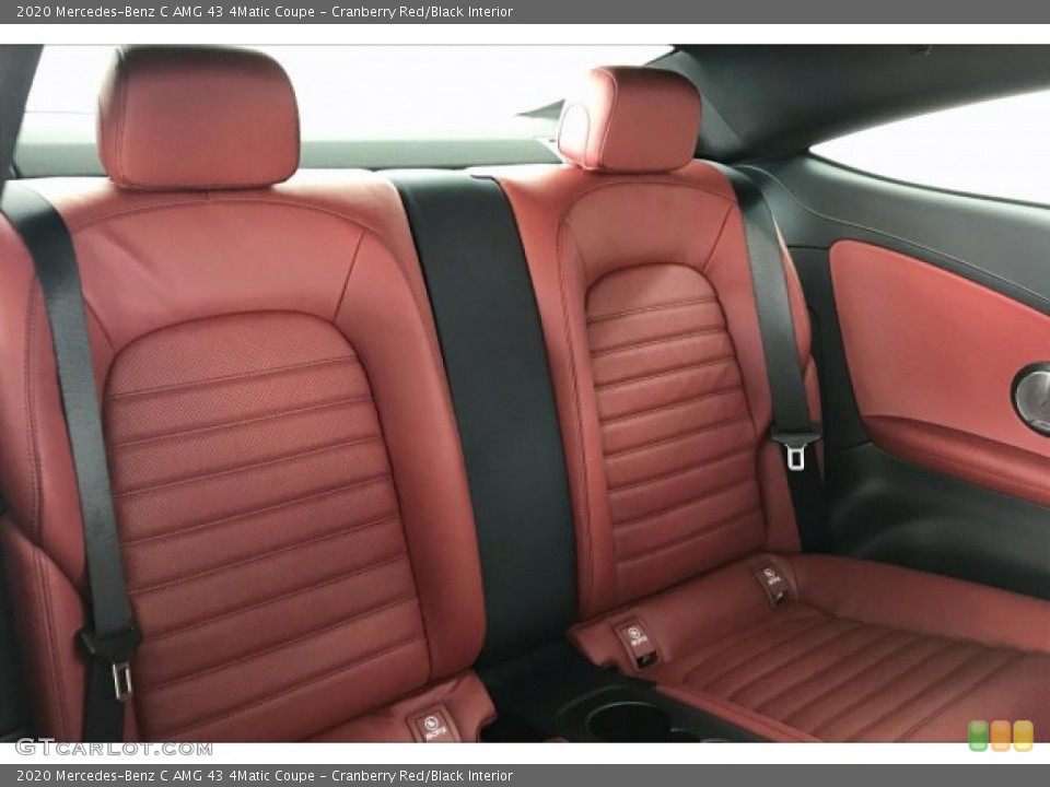 Cranberry Red/Black Interior Rear Seat for the 2020 Mercedes-Benz C AMG 43 4Matic Coupe #136439511