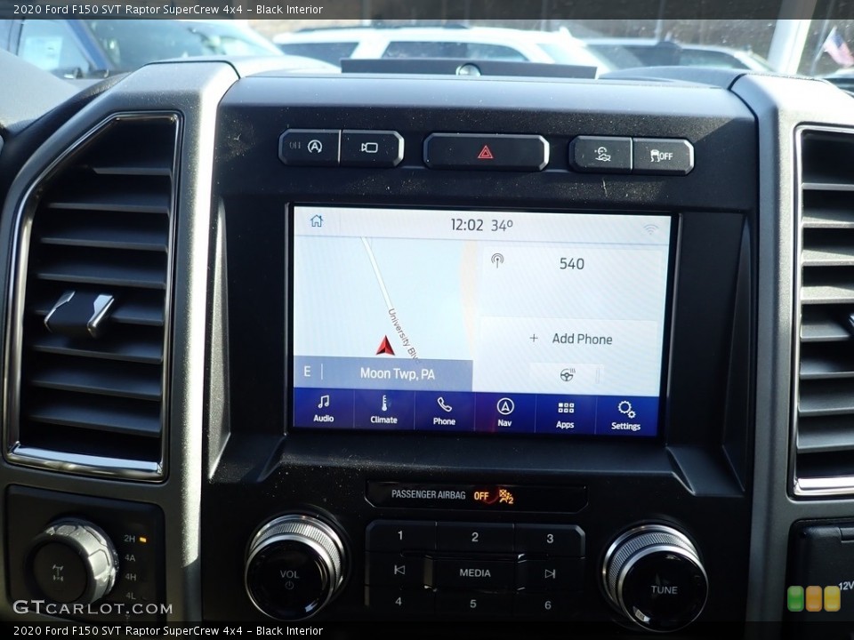 Black Interior Navigation for the 2020 Ford F150 SVT Raptor SuperCrew 4x4 #136439523