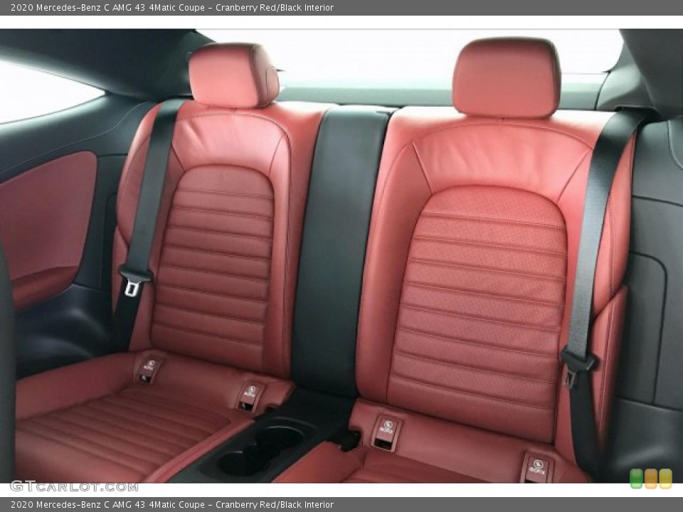 Cranberry Red/Black Interior Rear Seat for the 2020 Mercedes-Benz C AMG 43 4Matic Coupe #136439541