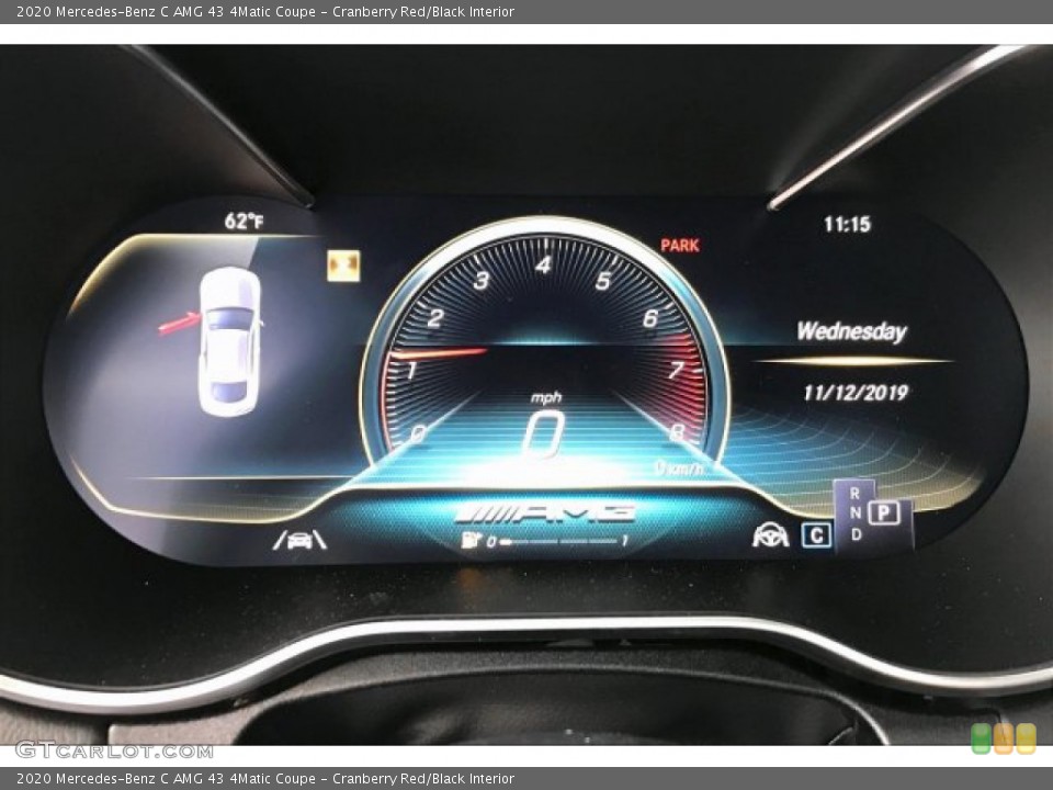 Cranberry Red/Black Interior Gauges for the 2020 Mercedes-Benz C AMG 43 4Matic Coupe #136439604