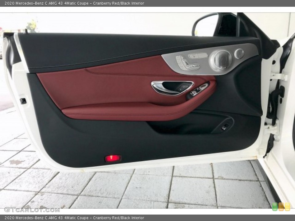 Cranberry Red/Black Interior Door Panel for the 2020 Mercedes-Benz C AMG 43 4Matic Coupe #136439652