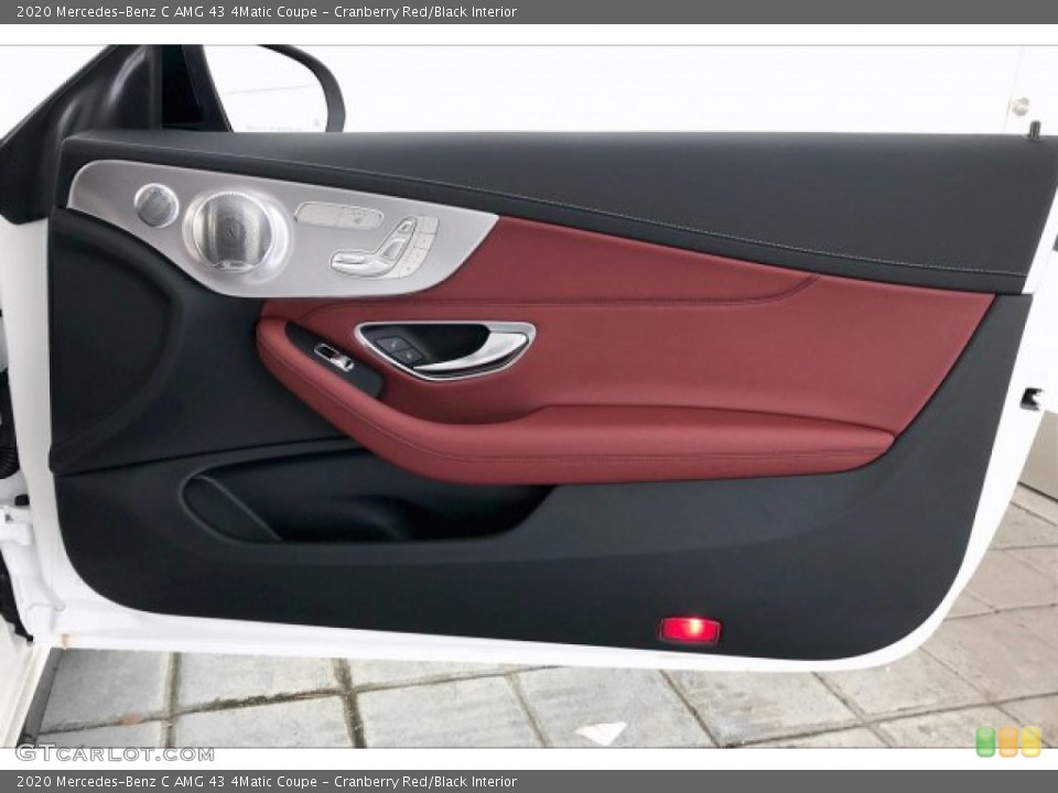 Cranberry Red/Black Interior Door Panel for the 2020 Mercedes-Benz C AMG 43 4Matic Coupe #136439705