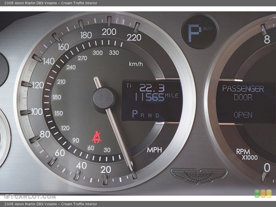 Cream Truffle Interior Gauges for the 2008 Aston Martin DB9 Volante #136443756
