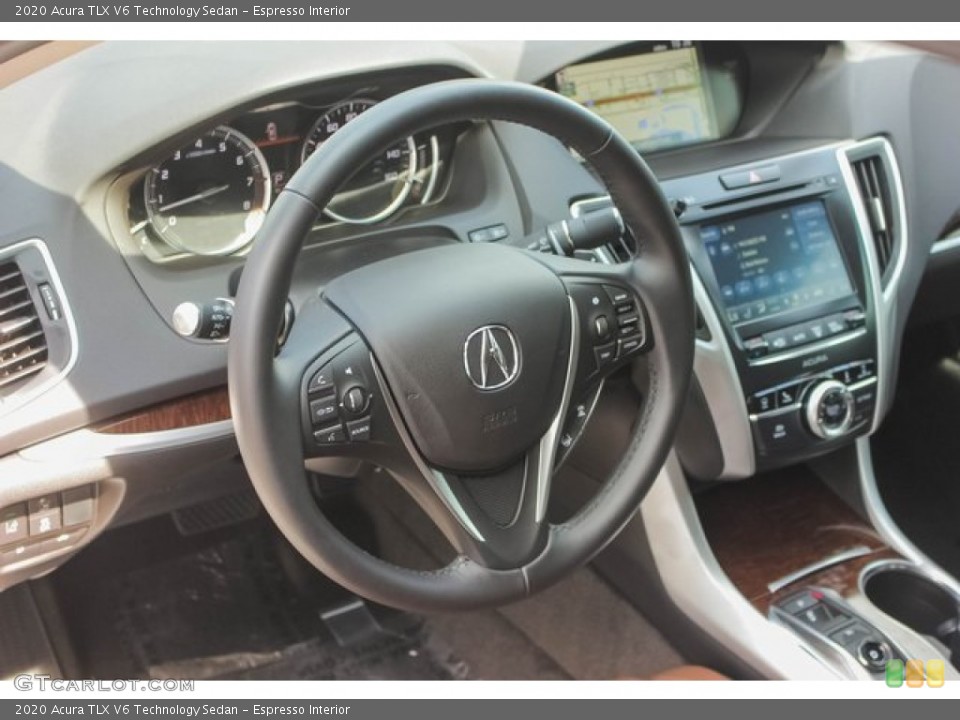Espresso Interior Steering Wheel for the 2020 Acura TLX V6 Technology Sedan #136443784