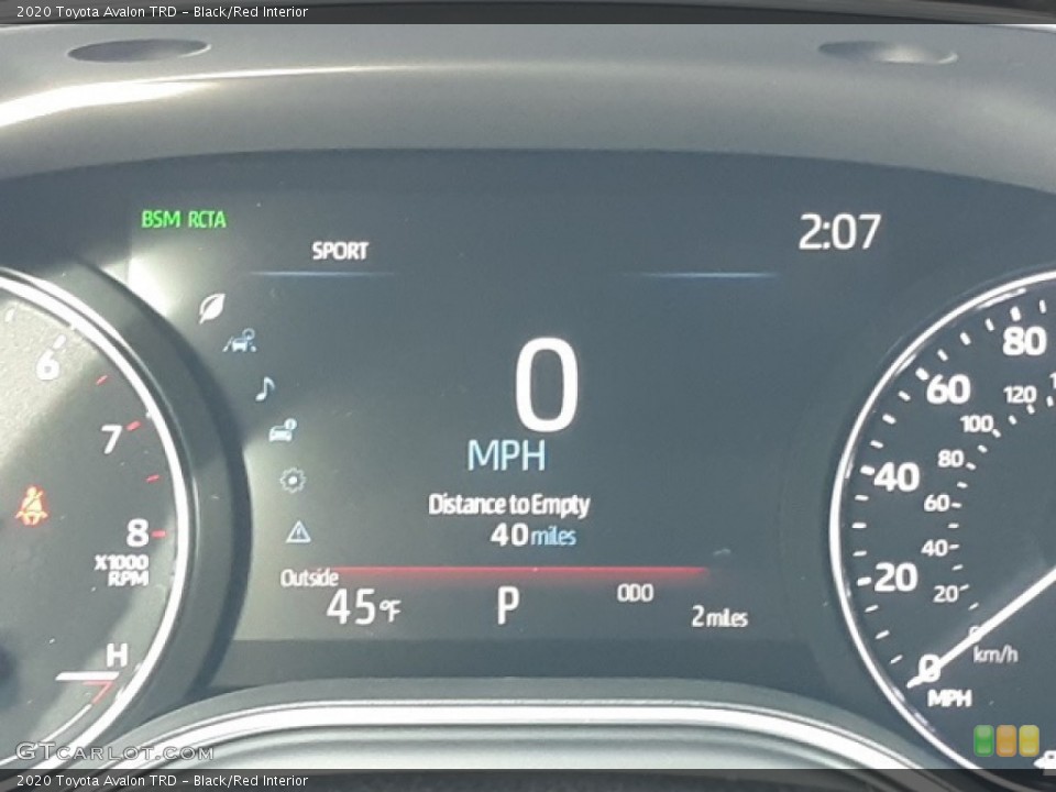 Black/Red Interior Gauges for the 2020 Toyota Avalon TRD #136445088