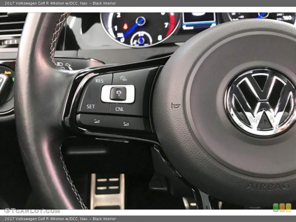 Black Interior Steering Wheel for the 2017 Volkswagen Golf R 4Motion w/DCC. Nav. #136446249