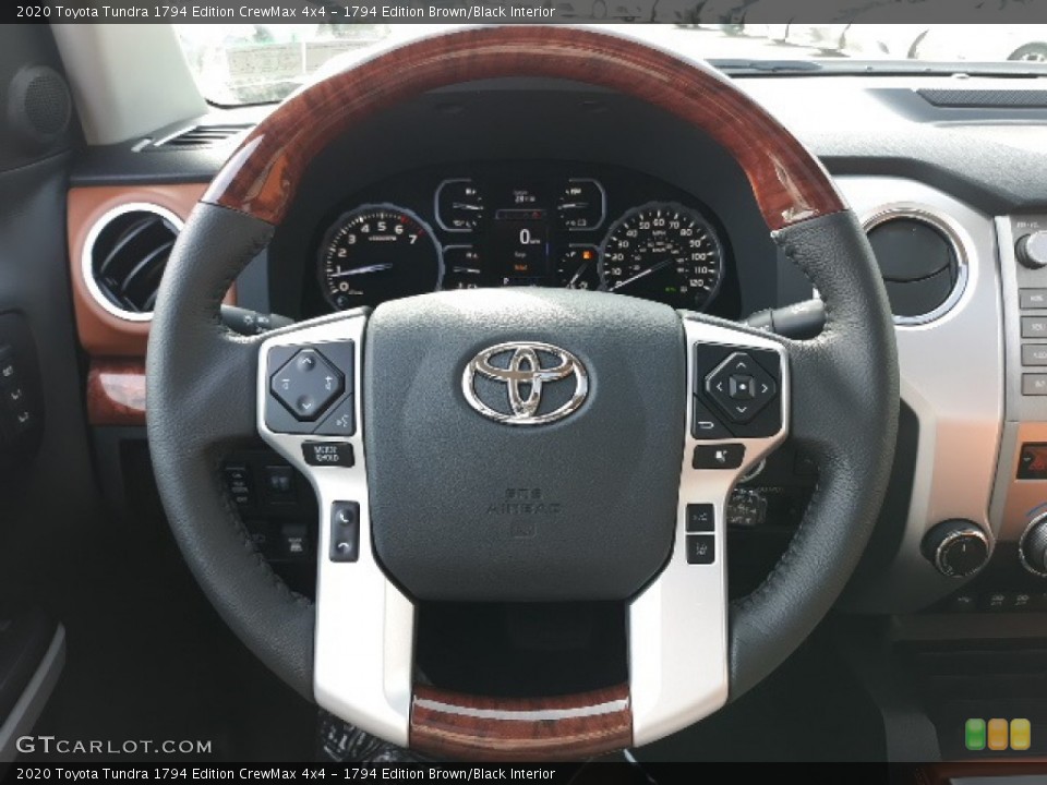 1794 Edition Brown/Black Interior Steering Wheel for the 2020 Toyota Tundra 1794 Edition CrewMax 4x4 #136446522