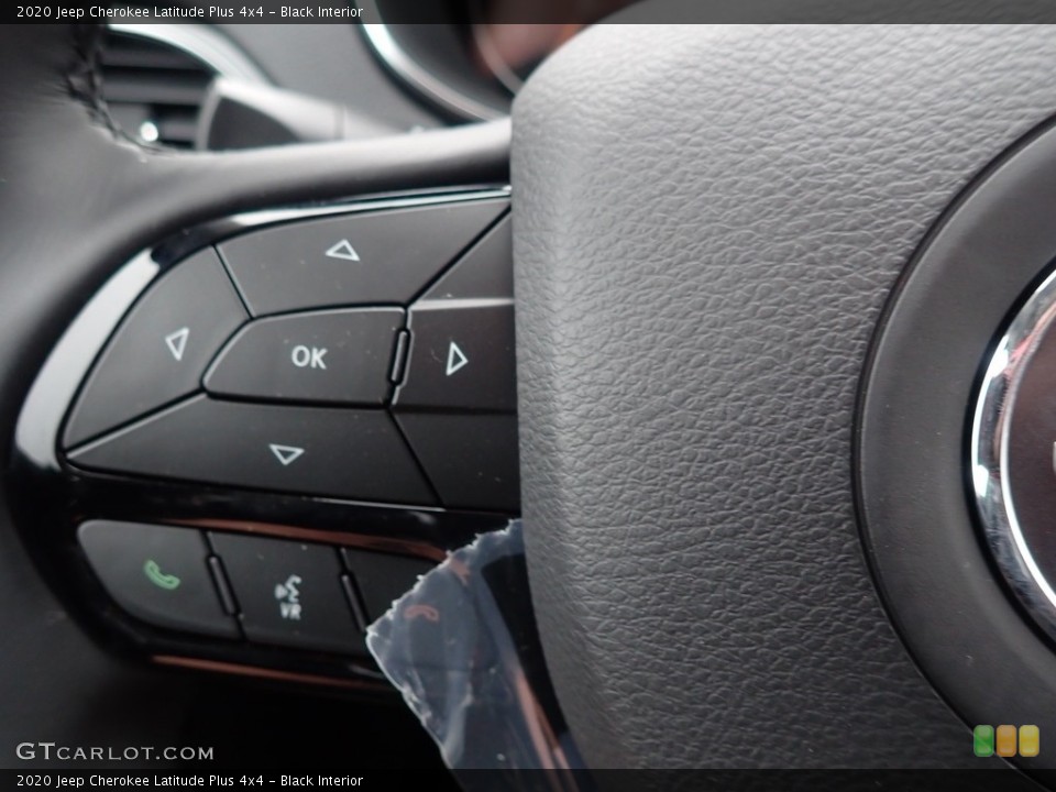 Black Interior Steering Wheel for the 2020 Jeep Cherokee Latitude Plus 4x4 #136446657