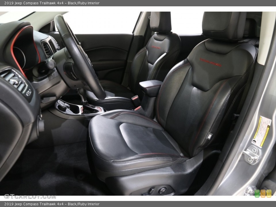 Black/Ruby Interior Front Seat for the 2019 Jeep Compass Trailhawk 4x4 #136446693