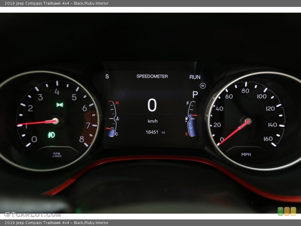 Black/Ruby Interior Gauges for the 2019 Jeep Compass Trailhawk 4x4 #136446765