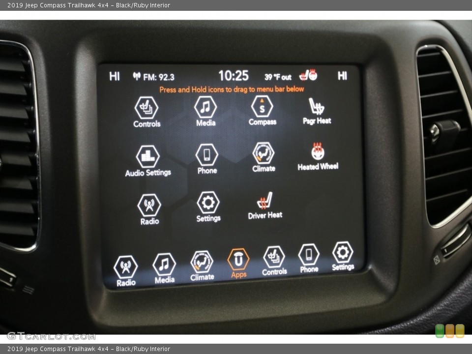 Black/Ruby Interior Controls for the 2019 Jeep Compass Trailhawk 4x4 #136446879