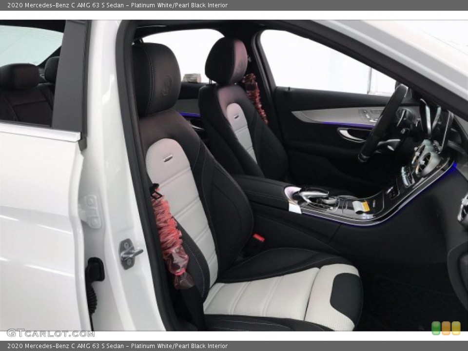 Platinum White/Pearl Black Interior Photo for the 2020 Mercedes-Benz C AMG 63 S Sedan #136448493