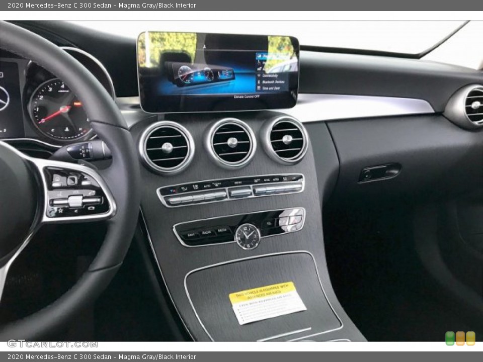 Magma Gray/Black Interior Controls for the 2020 Mercedes-Benz C 300 Sedan #136449918