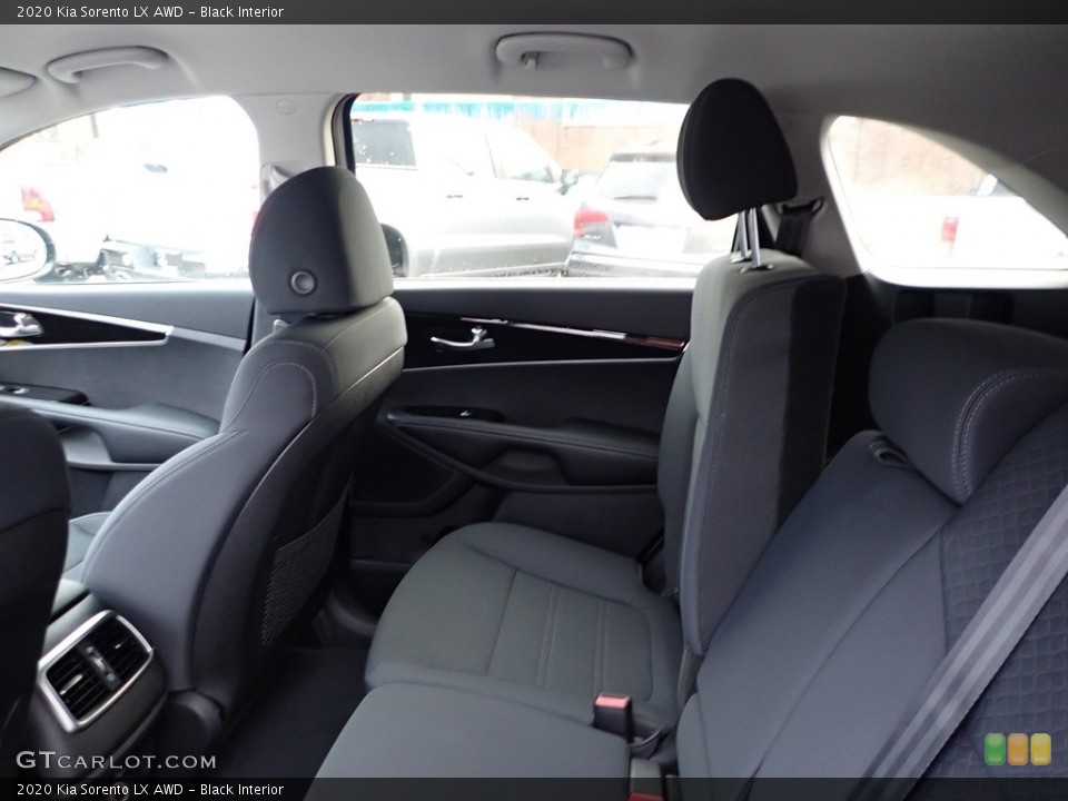 Black Interior Rear Seat for the 2020 Kia Sorento LX AWD #136452015