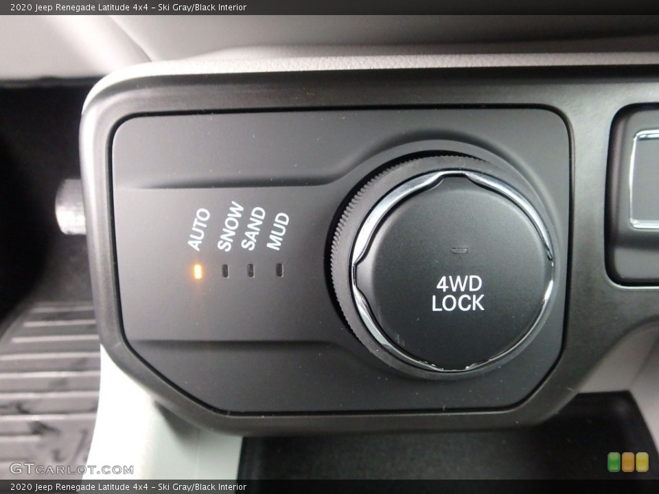 Ski Gray/Black Interior Controls for the 2020 Jeep Renegade Latitude 4x4 #136452048
