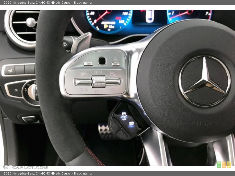 Black Interior Steering Wheel for the 2020 Mercedes-Benz C AMG 43 4Matic Coupe #136452387