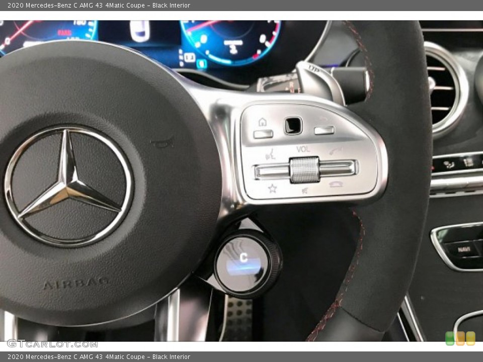Black Interior Steering Wheel for the 2020 Mercedes-Benz C AMG 43 4Matic Coupe #136452408