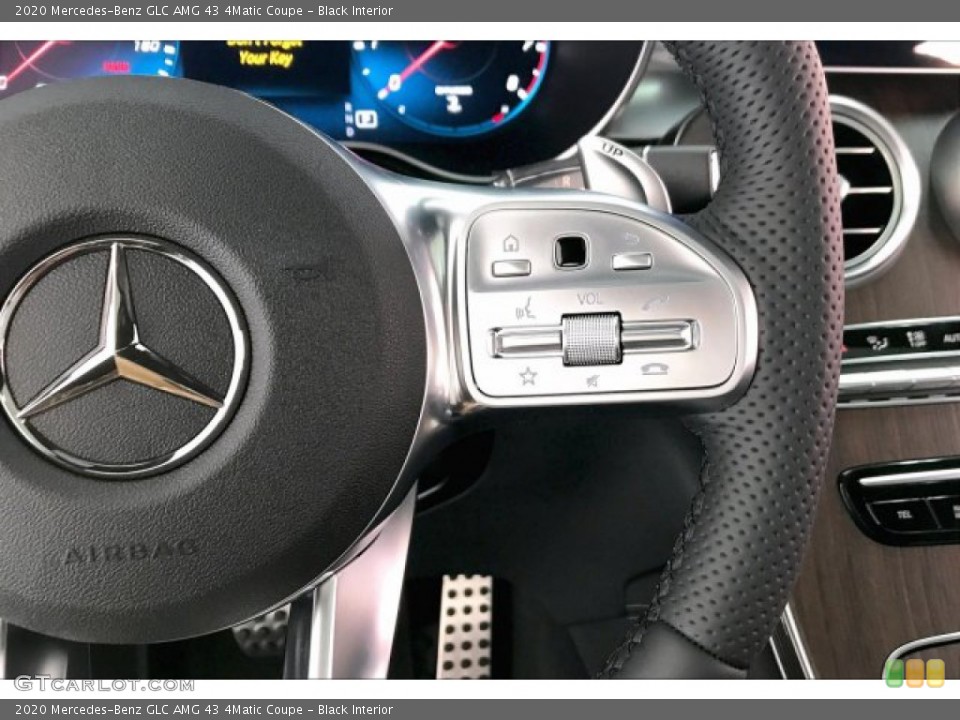 Black Interior Steering Wheel for the 2020 Mercedes-Benz GLC AMG 43 4Matic Coupe #136453527