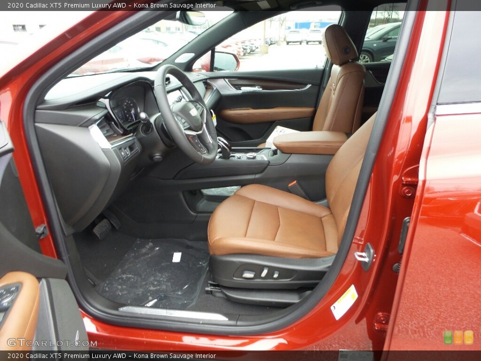 Kona Brown Sauvage Interior Front Seat for the 2020 Cadillac XT5 Premium Luxury AWD #136453770