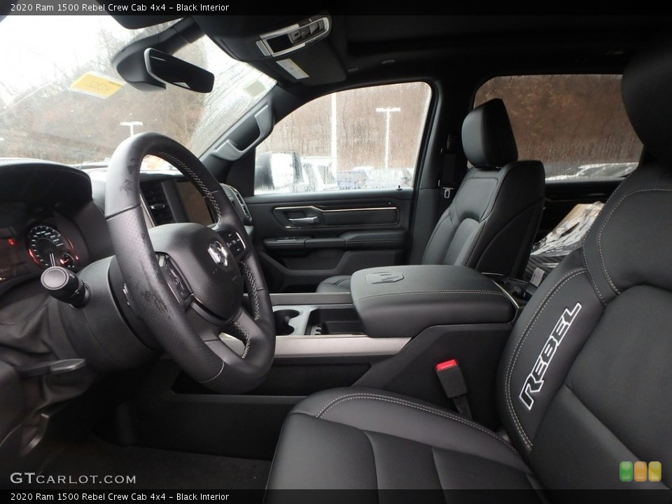 Black Interior Front Seat for the 2020 Ram 1500 Rebel Crew Cab 4x4 #136454014