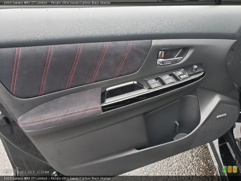 Recaro Ultra Suede/Carbon Black Interior Door Panel for the 2020 Subaru WRX STI Limited #136456521