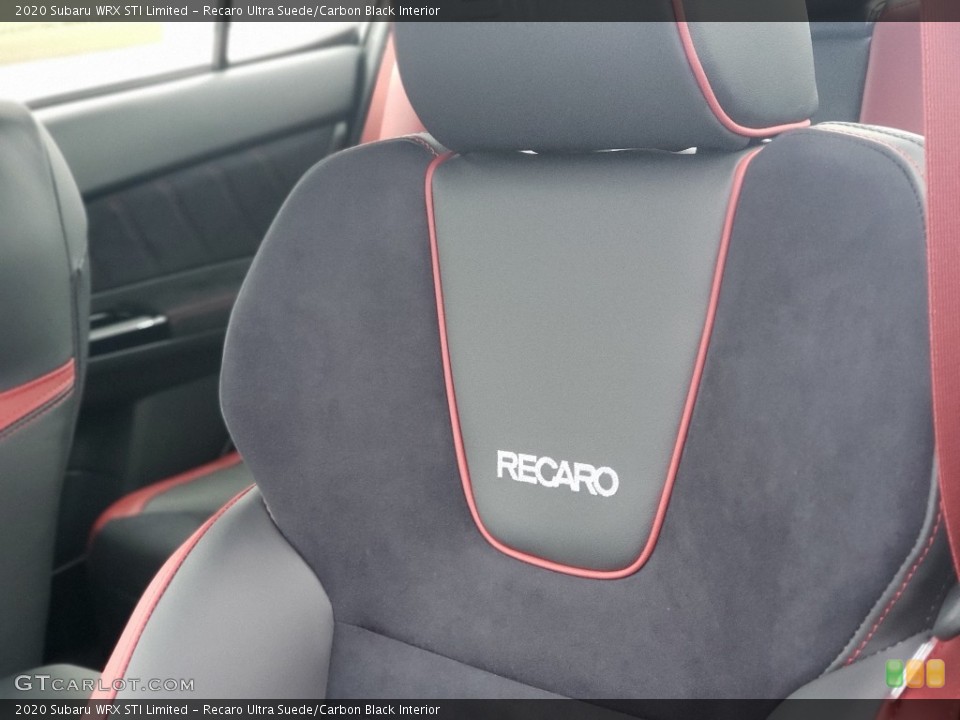 Recaro Ultra Suede/Carbon Black Interior Front Seat for the 2020 Subaru WRX STI Limited #136456545