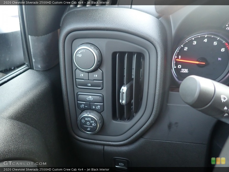 Jet Black Interior Controls for the 2020 Chevrolet Silverado 2500HD Custom Crew Cab 4x4 #136460631