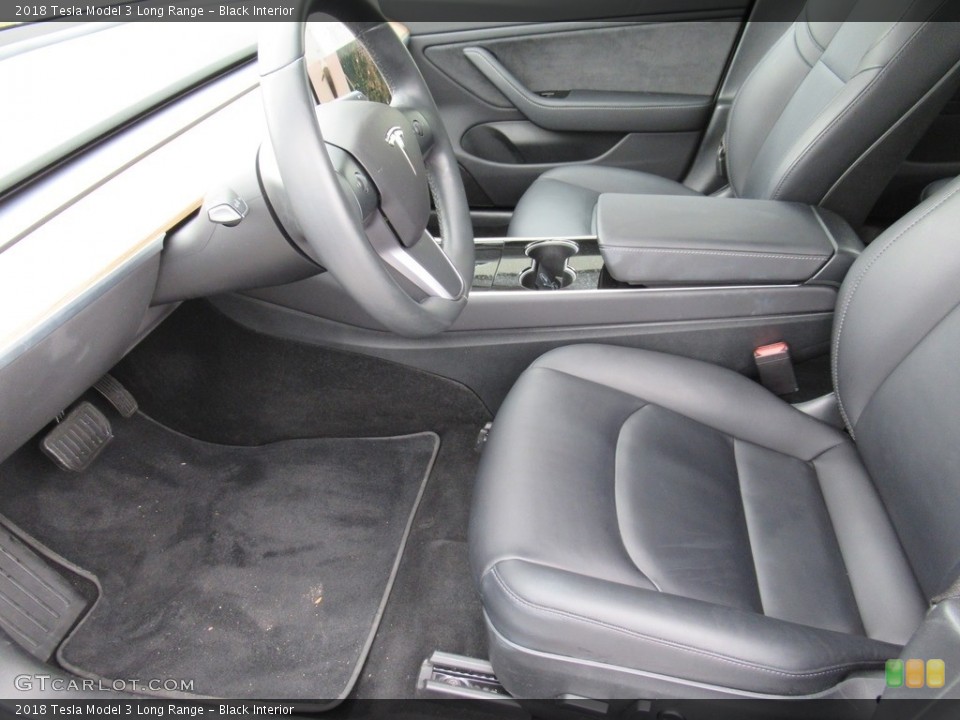 Black Interior Front Seat for the 2018 Tesla Model 3 Long Range #136466476