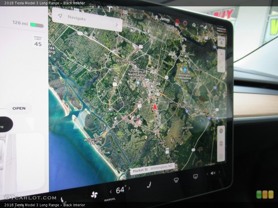Black Interior Navigation for the 2018 Tesla Model 3 Long Range #136466638