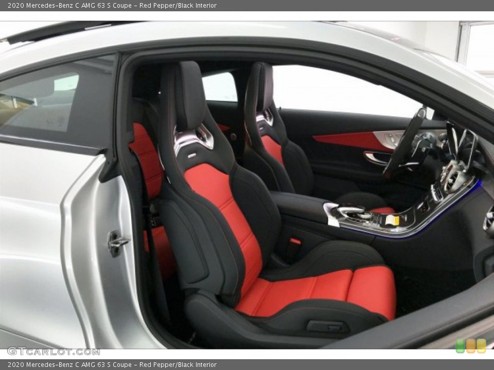 Red Pepper/Black Interior Front Seat for the 2020 Mercedes-Benz C AMG 63 S Coupe #136467469