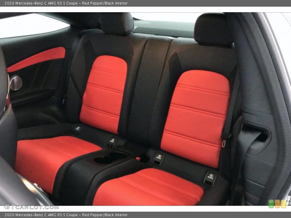 Red Pepper/Black Interior Rear Seat for the 2020 Mercedes-Benz C AMG 63 S Coupe #136467574