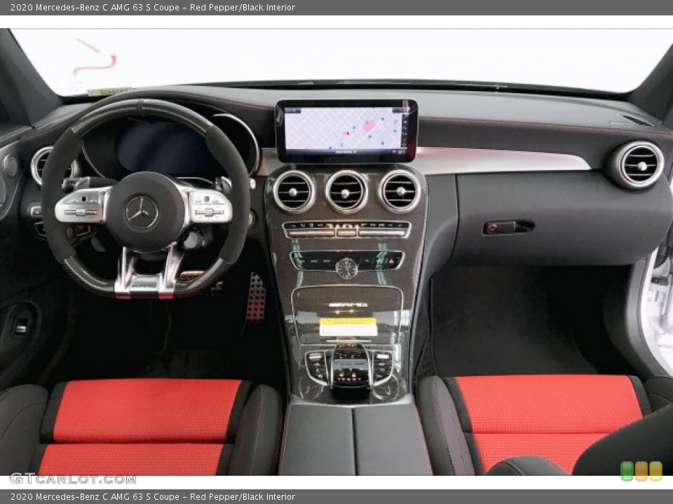 Red Pepper/Black Interior Dashboard for the 2020 Mercedes-Benz C AMG 63 S Coupe #136467595