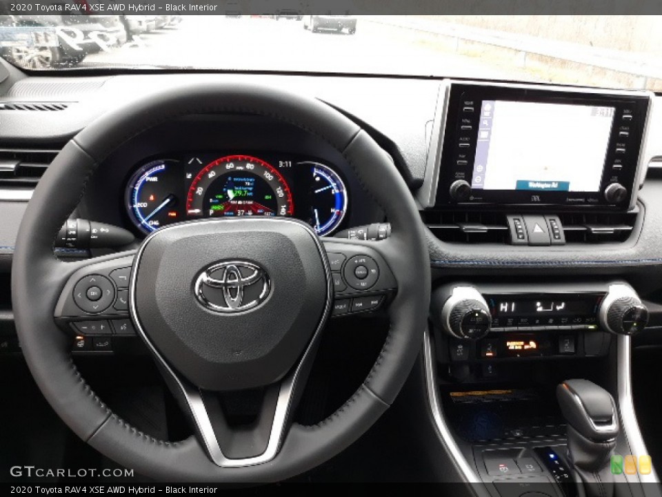 Black Interior Dashboard for the 2020 Toyota RAV4 XSE AWD Hybrid #136485224
