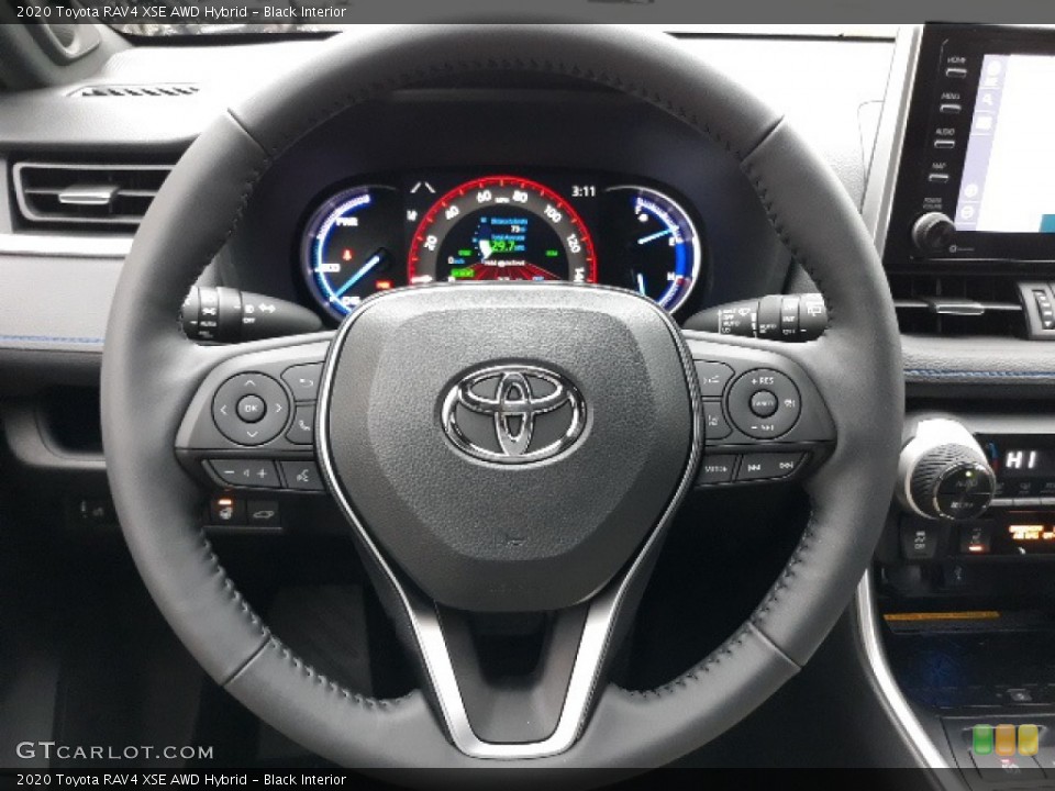Black Interior Steering Wheel for the 2020 Toyota RAV4 XSE AWD Hybrid #136485295