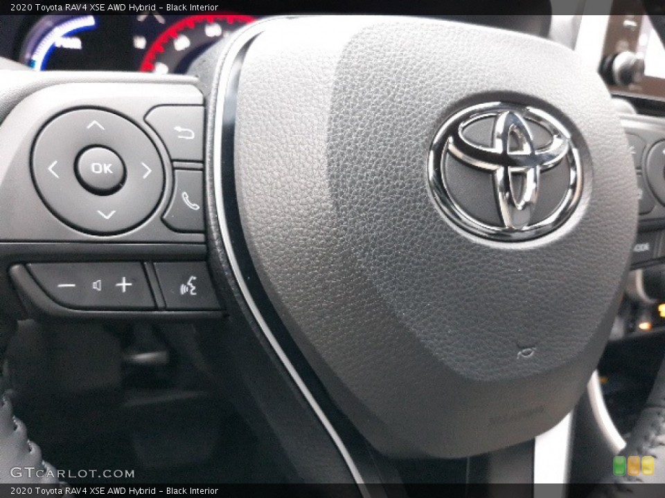 Black Interior Steering Wheel for the 2020 Toyota RAV4 XSE AWD Hybrid #136485316