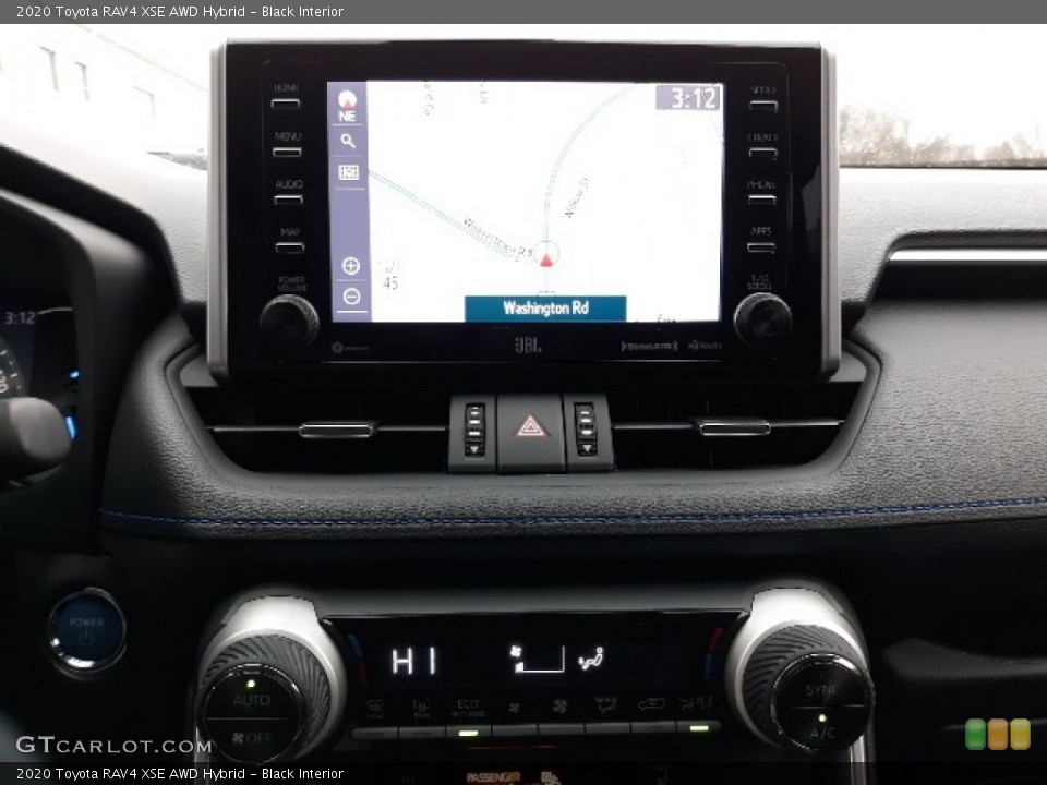 Black Interior Navigation for the 2020 Toyota RAV4 XSE AWD Hybrid #136485382